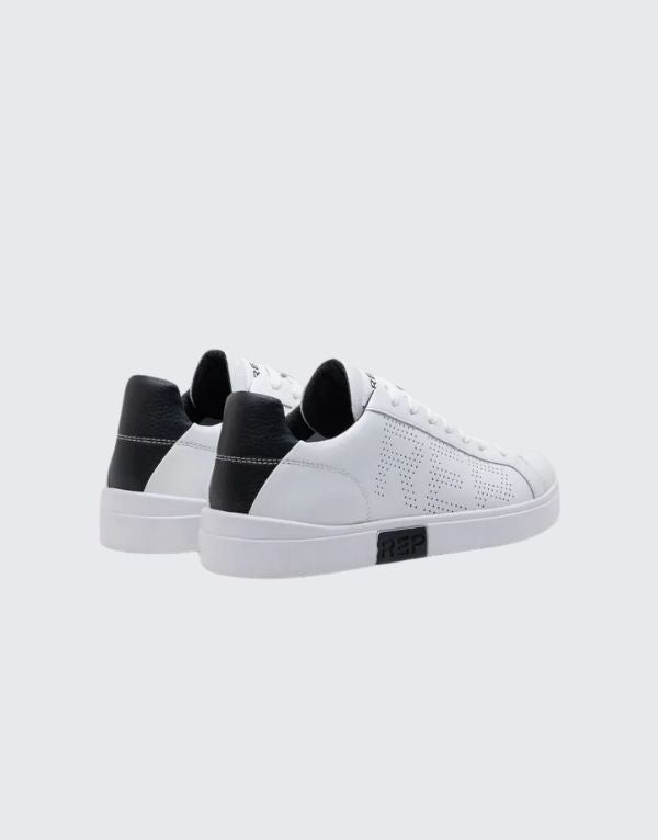 Replay Polys Studio Sneakers In White And Black  Men