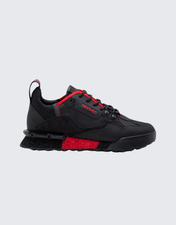 Replay Field Speed Combo Sneakers In Black And Red Men