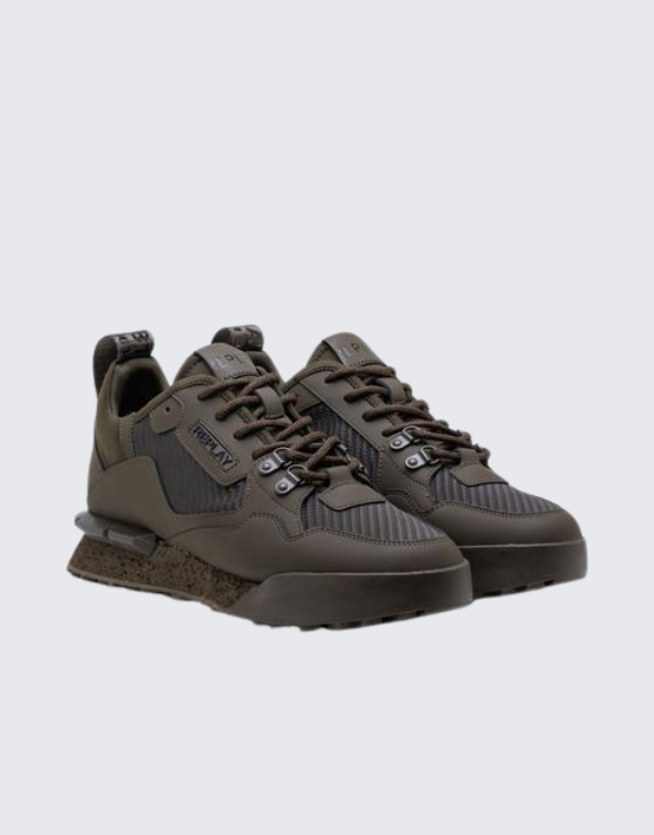 Replay Field Speed Carbon Sneakers In Military Green Mens