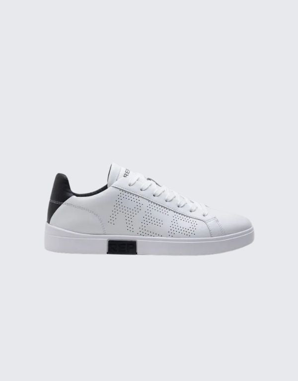 Replay Polys Studio Sneakers In White And Black  Men