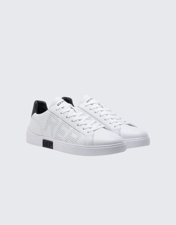 Replay Polys Studio Sneakers In White And Black  Men