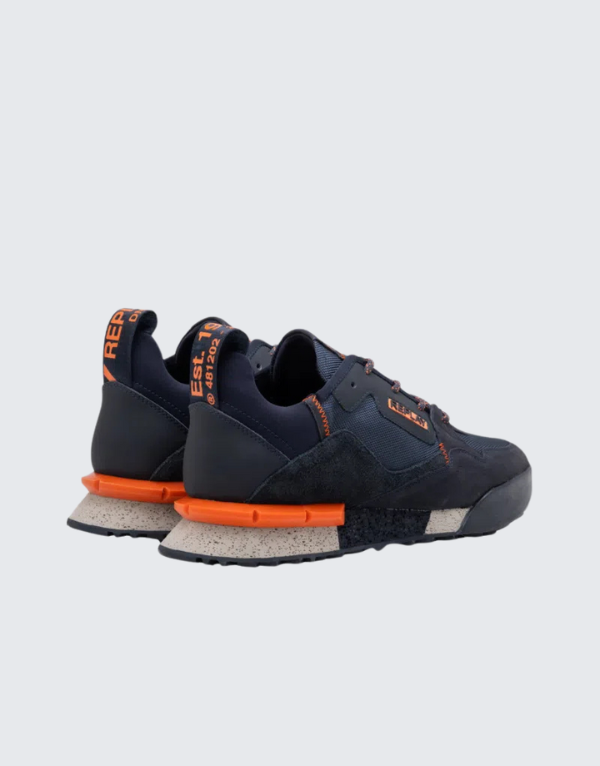 Replay Field Melt Sneakers In Navy And Orange