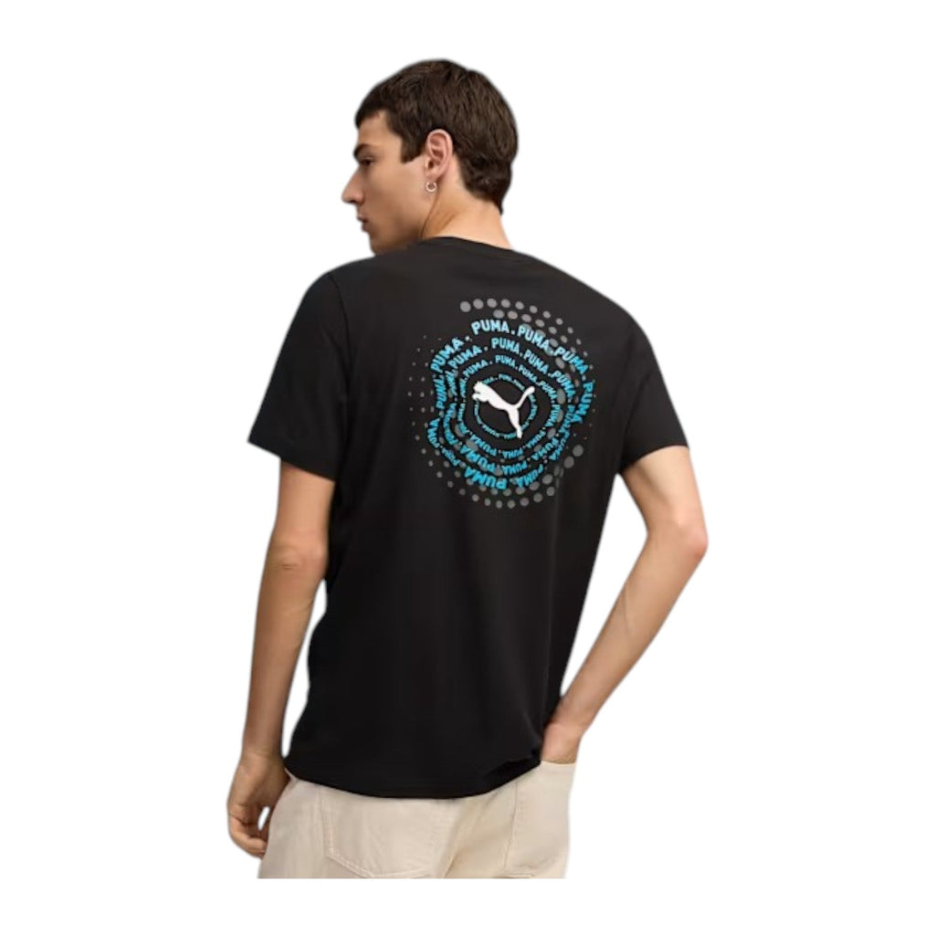 Puma Crew Neck Graphic Execution Regular Fit Tee - Black