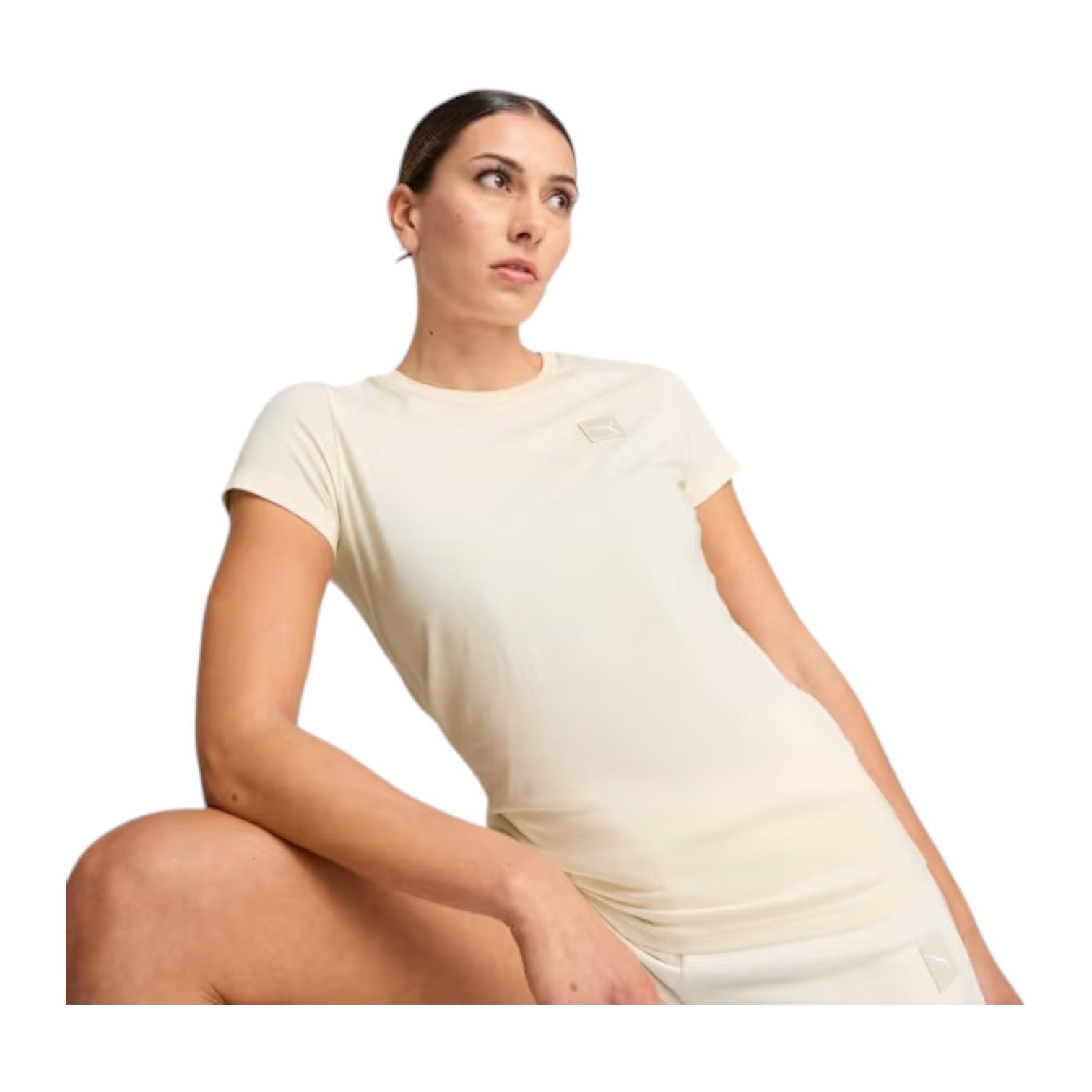 Puma Womens Essential Elevated Tee - Cream