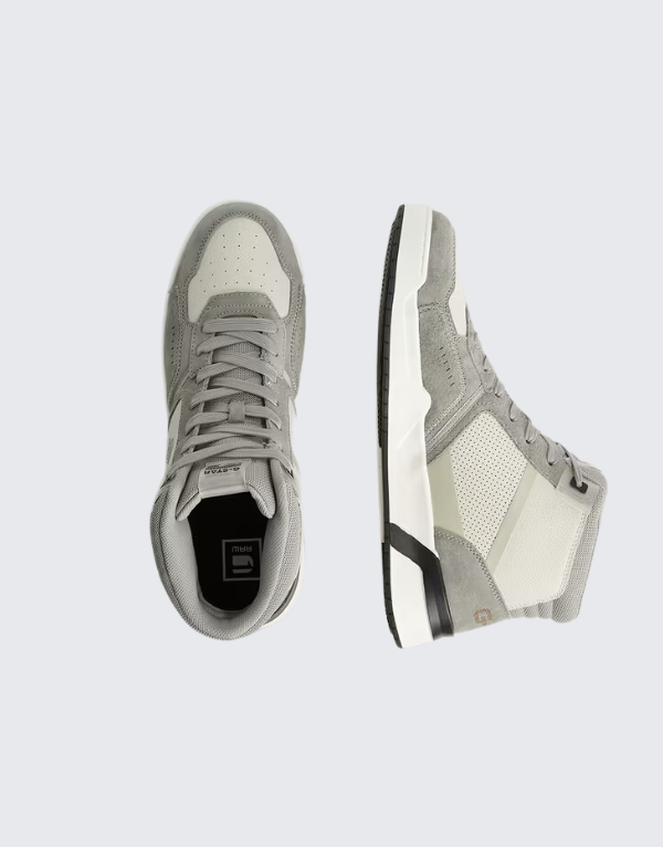 G-Star Raw Carrick Cup Mid Sneakers  In Off White And Grey Men