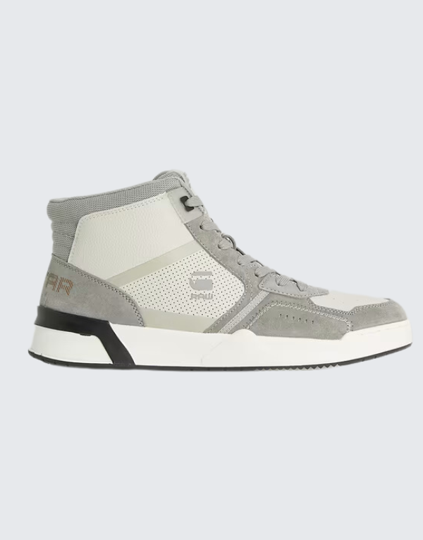 G-Star Raw Carrick Cup Mid Sneakers  In Off White And Grey Men
