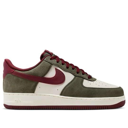 Nike Air Force 1 Low '07 LV8 'Cargo Khaki Pale Ivory Dark Team Red'