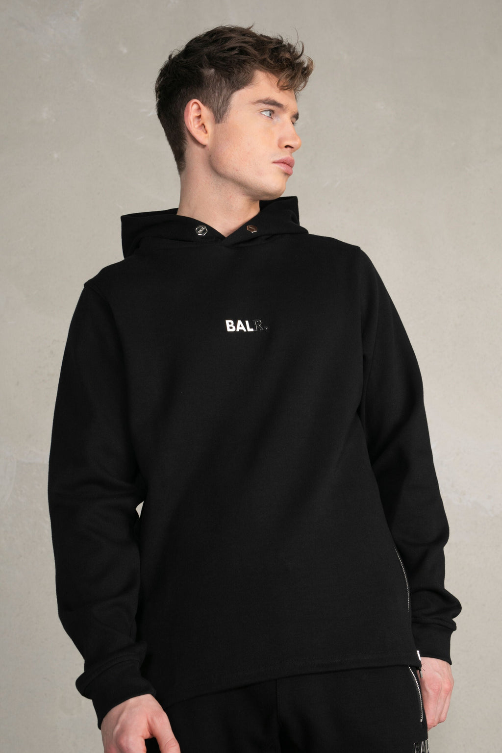BALR Q-Series Straight Classic Hoodie Men Black