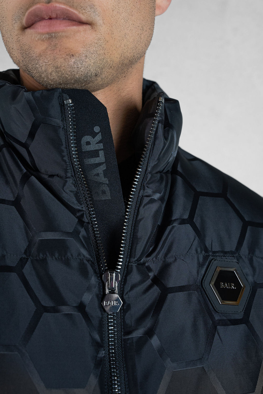 BALR Miles Straight Jacquard Bodywarmer Jet Black