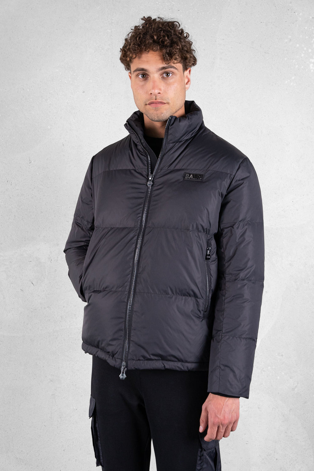 BALR Miles Straight Puffer Jacket Jet Black