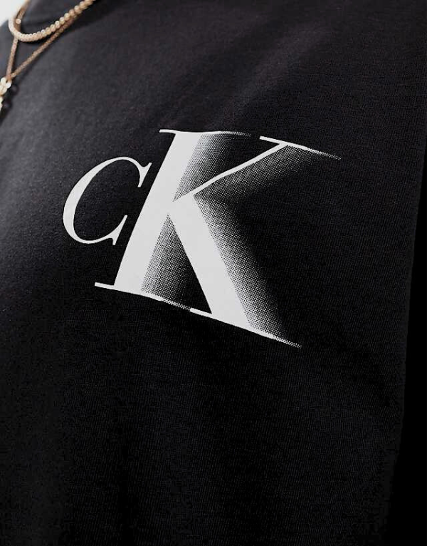 Calvin Klein Bold Short Sleeve T-Shirt In Black Men