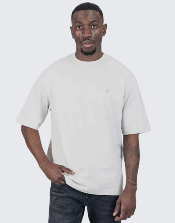 Calvin Klein Heavy Relaxed T-Shirt In Light Grey Men