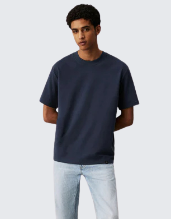 Calvin Klein Interlock T-Shirt In Navy Men