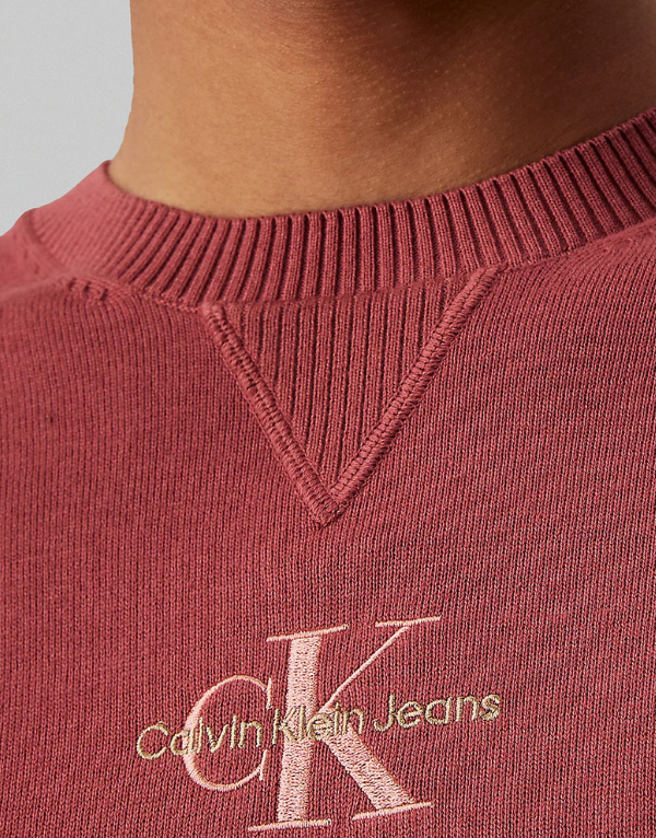 Calvin Klein Monologo Sweater In Red