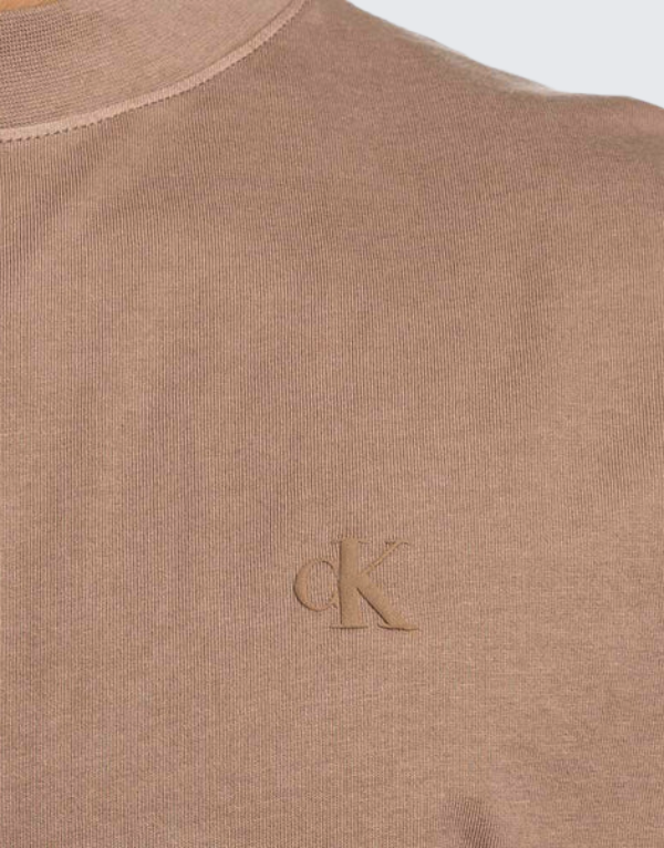 Calvin Klein Washed Puff Print T-Shirt In Taupe Men