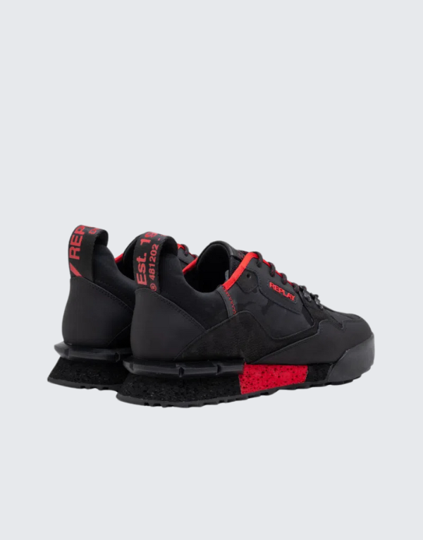 Replay Field Speed Combo Sneakers In Black And Red Men