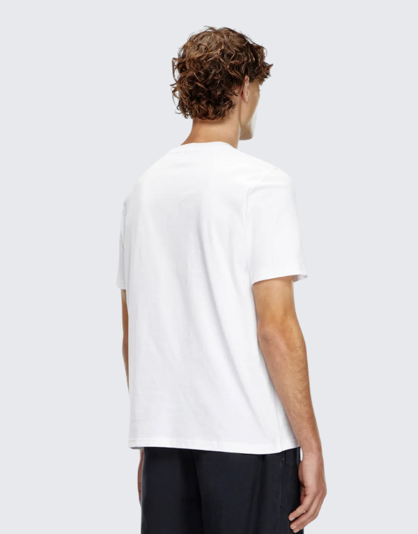 Diesel T-Adjust K14 Short Sleeve T-Shirt In White (100) Men