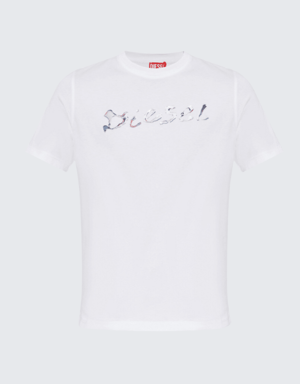 Diesel T-Adjust K16 Short Sleeve T-Shirt In White (100) Men