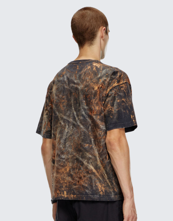 Diesel T-Boxt Q12 Short Sleeve T-Shirt In Beige (7Esa) Men