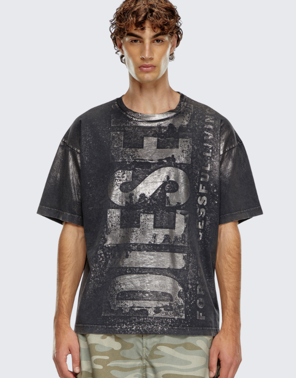 Diesel T-Boxt Q23 Short Sleeve T-Shirt In Black (900) Men