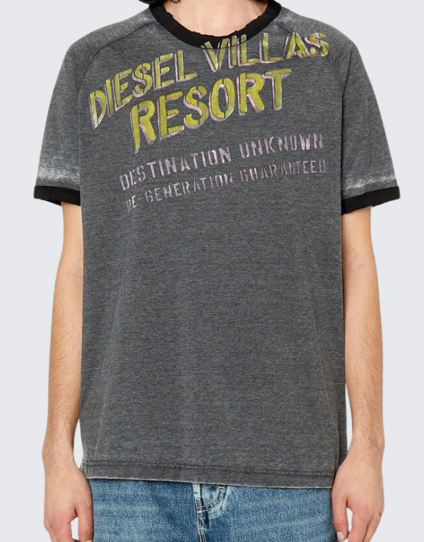 Diesel T-Dielan Short Sleeve T-Shirt In 93Ra  Men