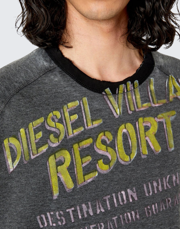 Diesel T-Dielan Short Sleeve T-Shirt In 93Ra  Men