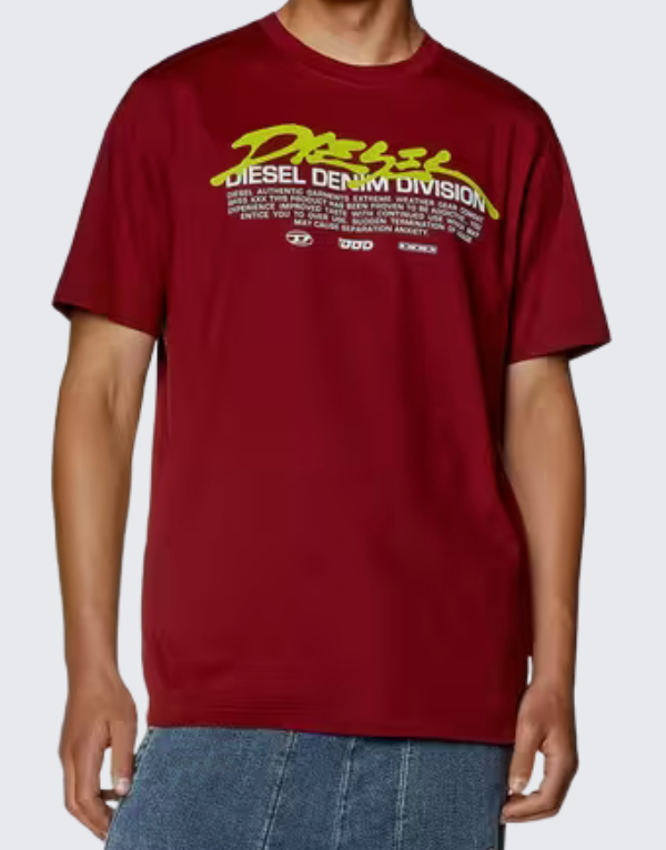 Diesel T-Just L3 Short Sleeve T-Shirt In 40Y  Men