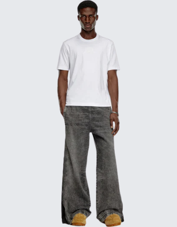 Diesel T-Madjust R2 Short Sleeve T-Shirt In 100  Men