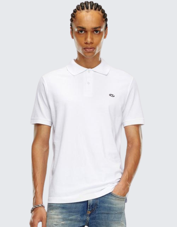 Diesel T-Smith Doval Pj Short Sleeve Polo Shirt In 100 Men