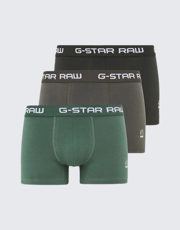 G-Star Raw Classic Trunk 3 Pack Gunmetal Grey Men