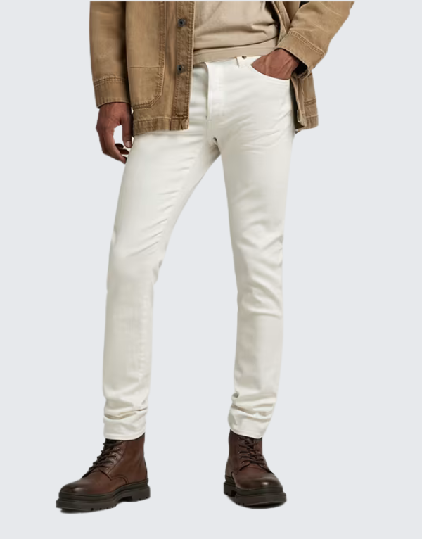 G-Star Raw 3301 Slim Jeans In White Gold For Men