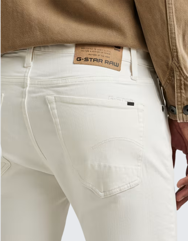 G-Star Raw 3301 Slim Jeans In White Gold For Men