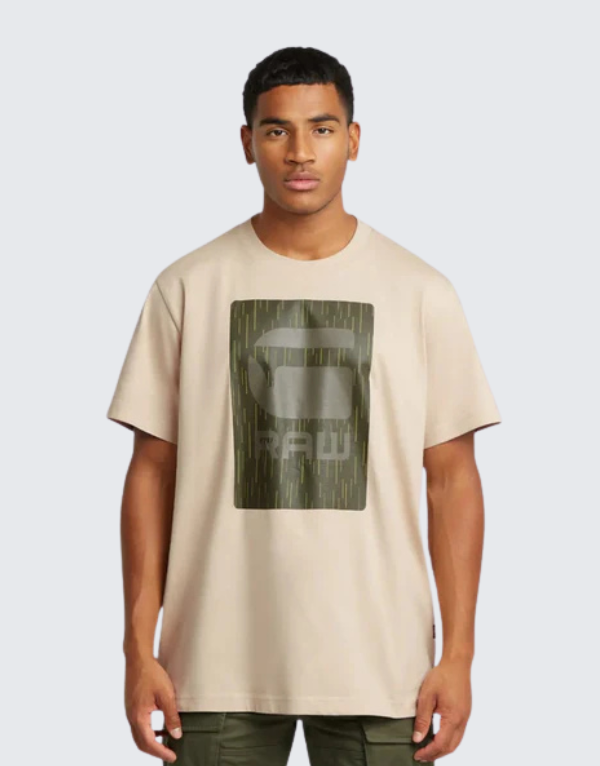 G-Star Raw Burger Box Rain Short Sleeve T-Shirt In Dark Brick Mens