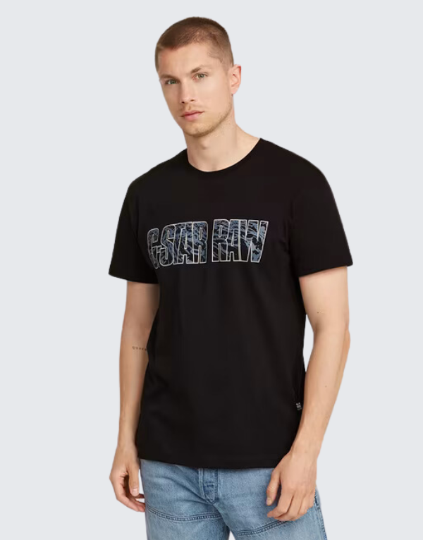 G-Star Raw Chain Logo T-Shirt In Dark Black Men