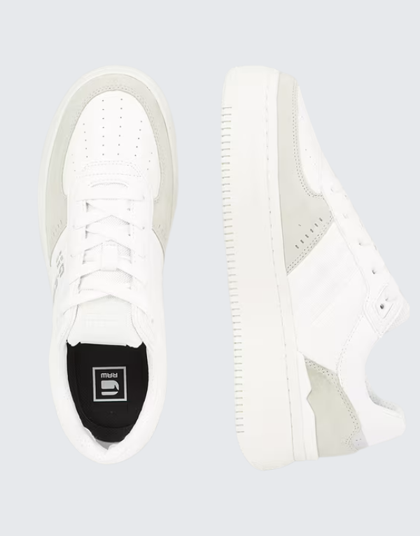 G-Star Raw Eve Basic Leather Jacket  In White And Silver Men