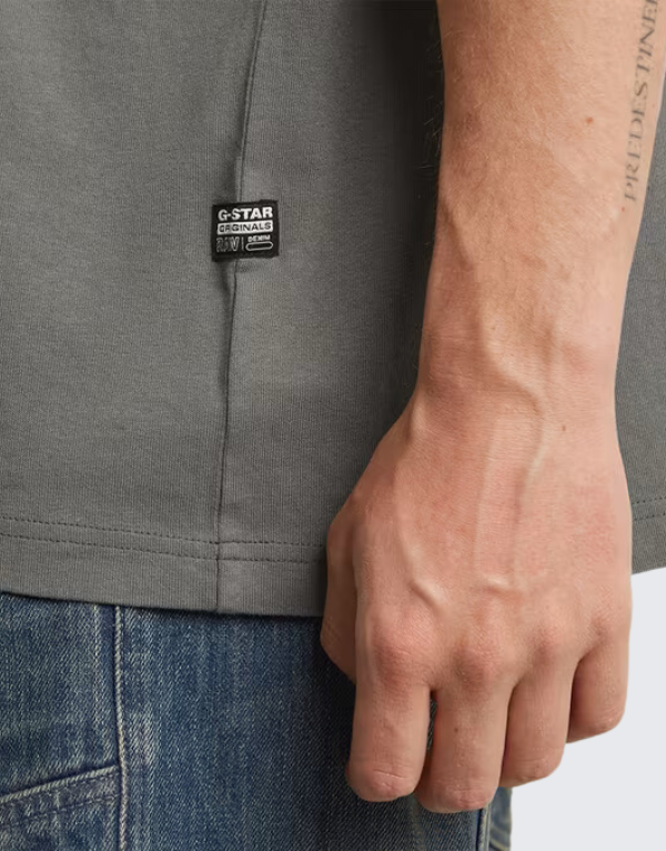G-Star Raw Flock G-Script Loose Fit Short Sleeve T-Shirt In Gs Grey Men