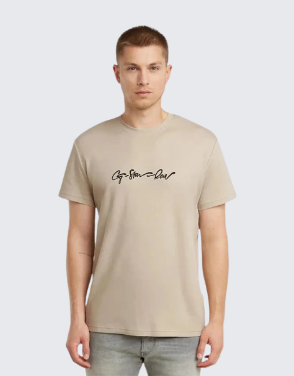 G-Star Raw G-Script Short Sleeve T-Shirt In Dark Brick Men