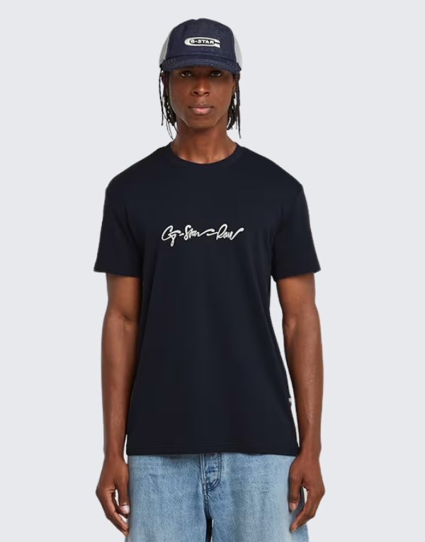 G-Star Raw G-Script Short Sleeve T-Shirt In Salute Men