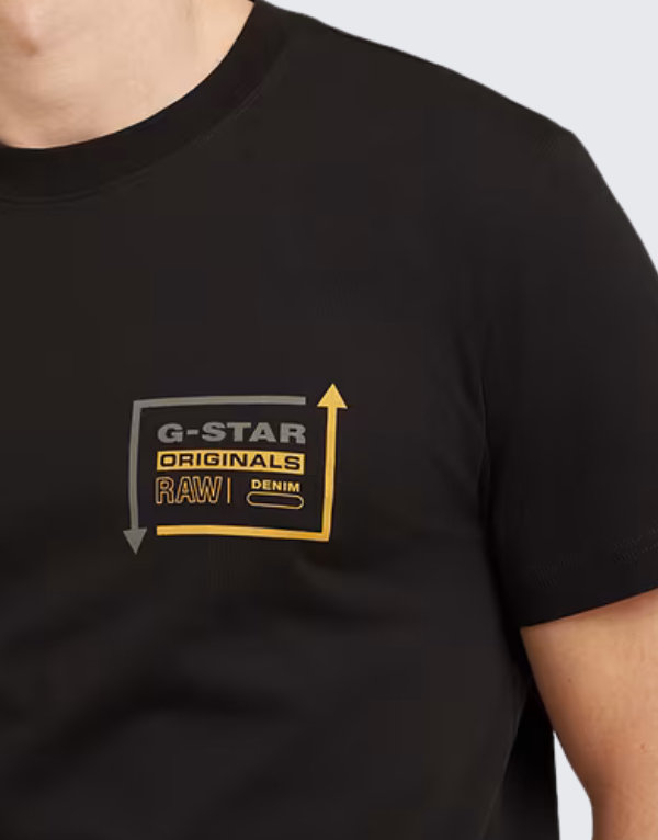 G-Star Raw Originals Catch Short Sleeve T-Shirt In Dark Black For Men