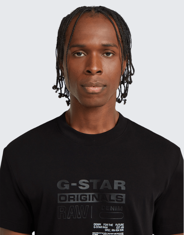 G-Star Raw Originals Short Sleeve T-Shirt In Dark Black For Men