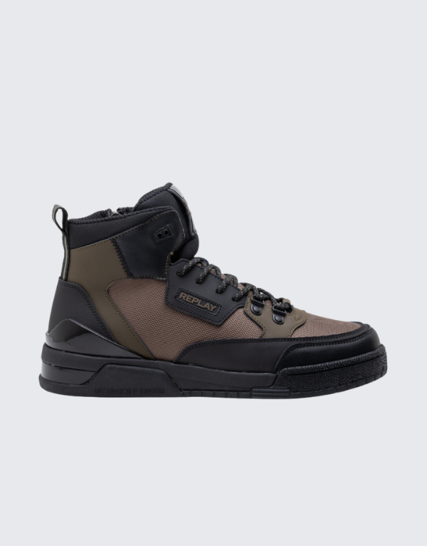 Replay Astro Speed X Sneakers In Military Green And Black  Men
