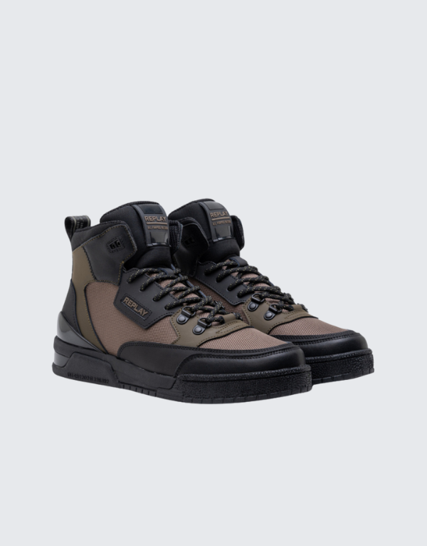 Replay Astro Speed X Sneakers In Military Green And Black  Men
