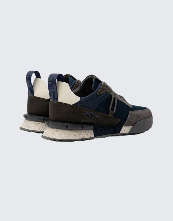 Replay Field Speed Jupiter X Sneakers In Navy And Grey Men