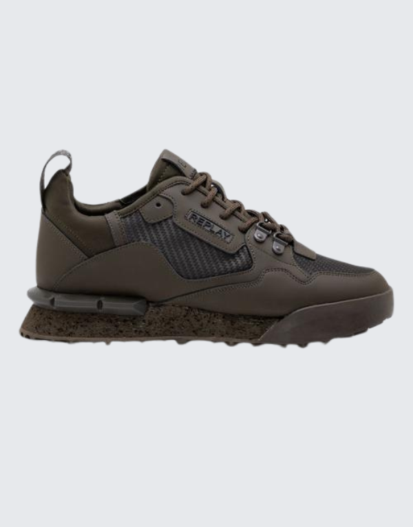 Replay Field Speed Carbon Sneakers In Military Green Mens
