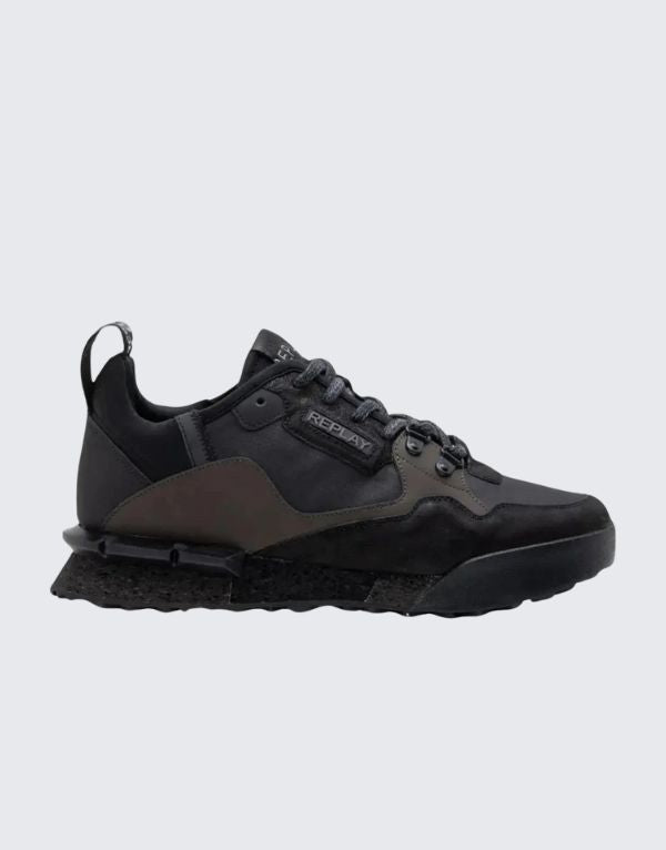 Replay Field Speed Sneakers In Black Dark Grey Men