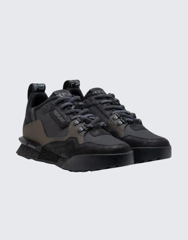 Replay Field Speed Sneakers In Black Dark Grey Men