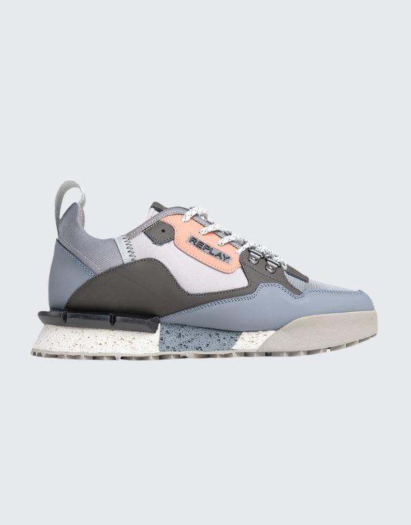 Replay Field Speed X Sneakers In Light Grey And Light Blue Men