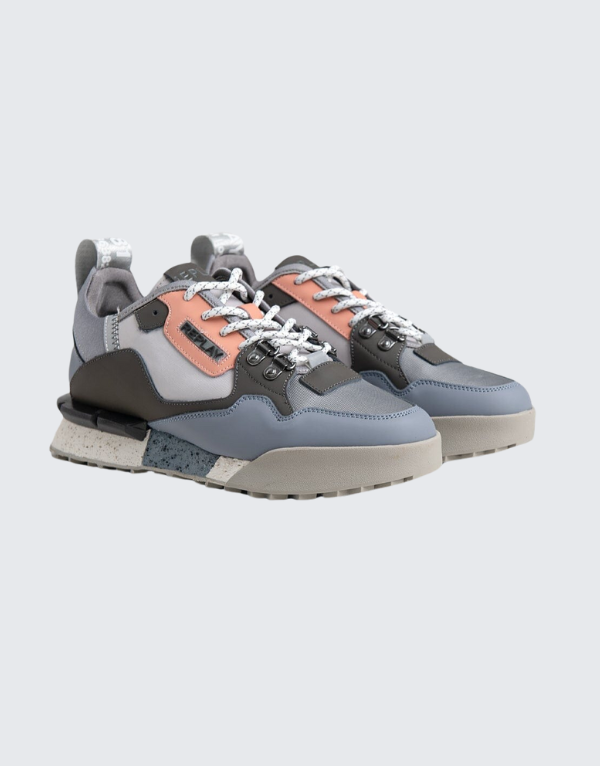 Replay Field Speed X Sneakers In Light Grey And Light Blue Men