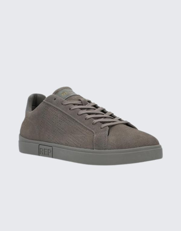 Replay Polys Studio Suede Sneakers In Grey  Men