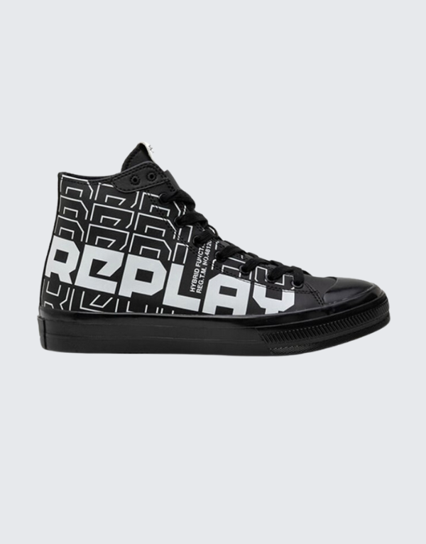 Replay Snap Function Black Sneaker Boot Men.
